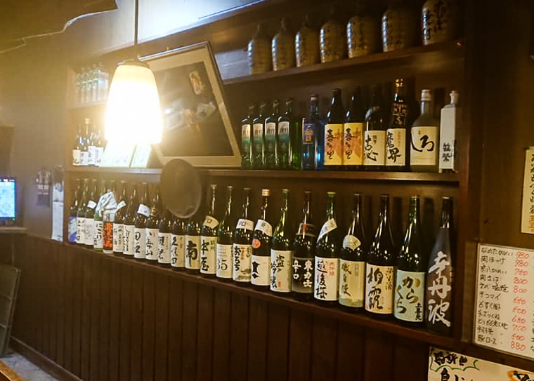 日本酒の棚